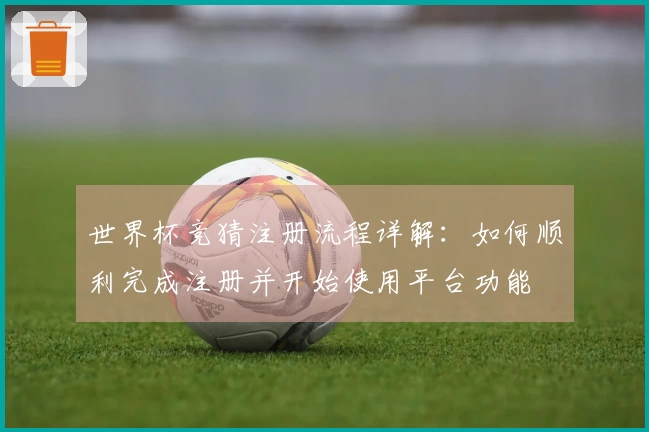 世界杯竞猜注册流程详解：如何顺利完成注册并开始使用平台功能